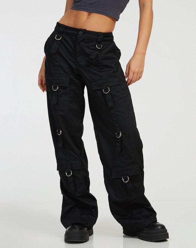 image of Vinsa Cargo Trouser in Black