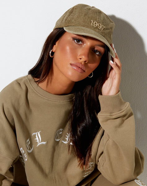 Vintage Hat in Sand with 1997 Cream Embro