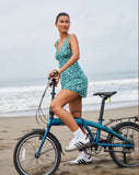 Image of Enslee Slip Dress in Floral Field Green