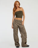 image of Vinsa Cargo Trouser in Light Brown