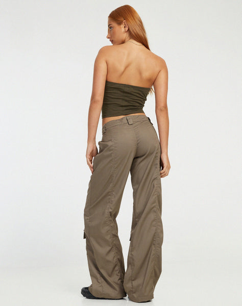 image of Vinsa Cargo Trouser in Light Brown