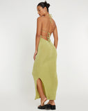 Image of Virnilia Halterneck Maxi Dress in Lime