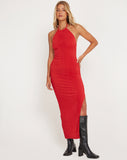 Image of Virnilia Halterneck Maxi Dress in Red