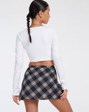 image of Volta Mini Skirt in 20's Check Black and Grey