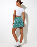 Image of Volto Mini Skirt in Floral Field Green