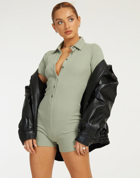 image of Waren Playsuit in Olive