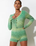 image of Warina Playsuit in Wool Green