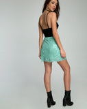 Weaver Skirt in Disc Sequin Mint