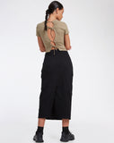 IMAGE OF Widya Maxi Skirt in Panama Black