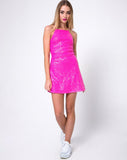 Winnie Dress in Mini Sequin Paris Pink