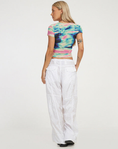 image of Wityra Crop Top in Multi Blur Orb Navy