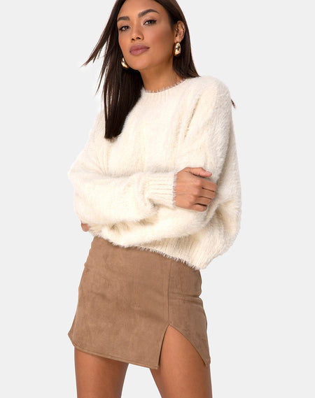 Sheny Mini Skirt in Soft Cantaloupe