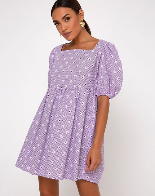 Wretta Dress in Daisy Field Lavender