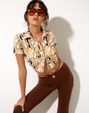 Image of Wuma Cropped Shirt in Cowgirl