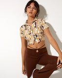 Image of Wuma Cropped Shirt in Cowgirl