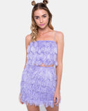 Wyne Skirt in Faux Fur Lilac