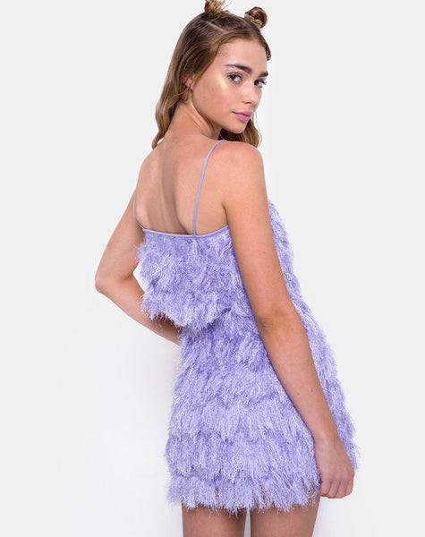 Wyne Skirt in Faux Fur Lilac