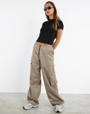 image of MOTEL X JACQUIE Xander Cargo Trouser in Cotton Drill Taupe