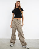 image of MOTEL X JACQUIE Xander Cargo Trouser in Cotton Drill Taupe