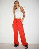 image of Xander Cargo Trouser in Cotton Drill True Red