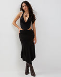 Image of Xena Halterneck Crop Top in Black