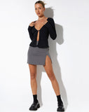 image of Xiur Cardi in Rib Black