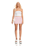 image of Ima Mini Skirt in Baby Pink Silver Stud Hotifix