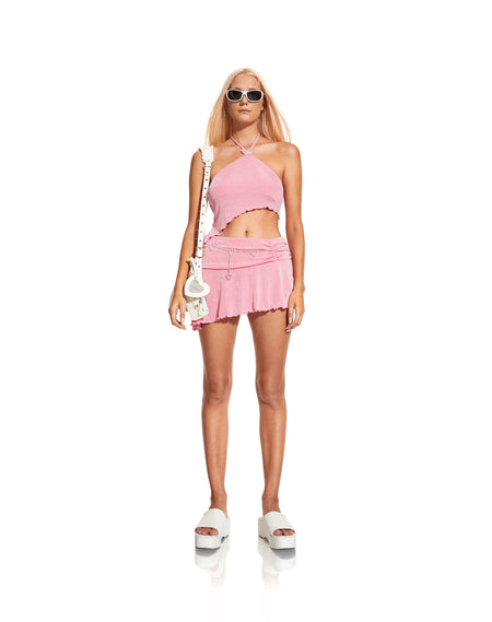 Tylee Mini Skirt in Bubblegum