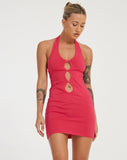 image of Yajoh Mini Dress in Fuschia Pink