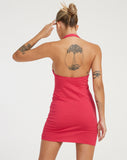 Yajoh Mini Dress in Fuschia Pink