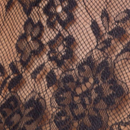 Yakira Dress in Floral Eyelash Lace Black