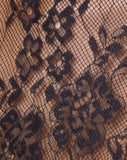 Yakira Dress in Floral Eyelash Lace Black