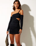 Image of Yanis Bodycon Dress in Lycra Black