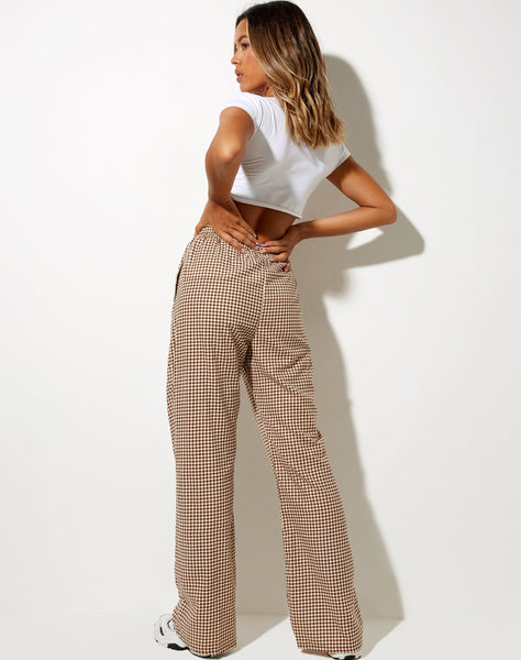 Yara Trouser in Mini Gingham