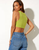 Image of Yasni Crop Top in Leaf Green