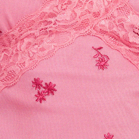 Yecaca Crop Top in Pink Ditsy Daisy Embro