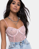 Yecal Bodice Bodice in Lace Rose