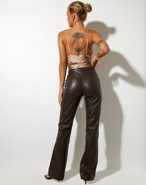 Image of Yena Crop Top in Tiger Brown