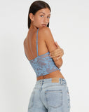 image of Yenko Crop Top in Lace Blue