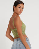 image of Yenko Crop Top in Lace Green