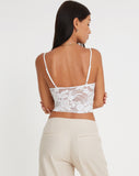 image of Yenko Crop Top in Lace Ivory