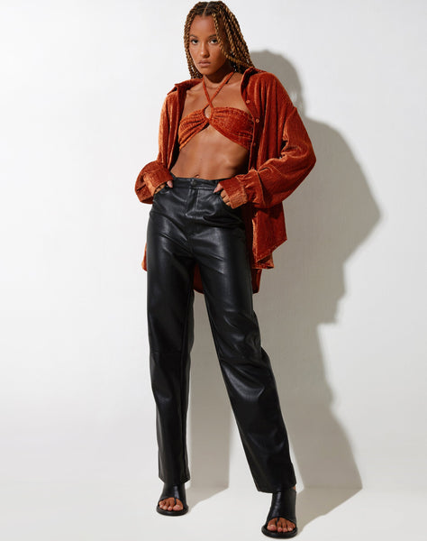 image of Dael Oversized Shirt in Velvet Rust