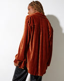 image of Dael Oversized Shirt in Velvet Rust