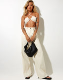 Image of Yessa Crop Top in Roll Knit Ivory