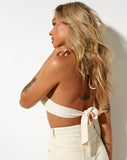 Image of Yessa Crop Top in Roll Knit Ivory