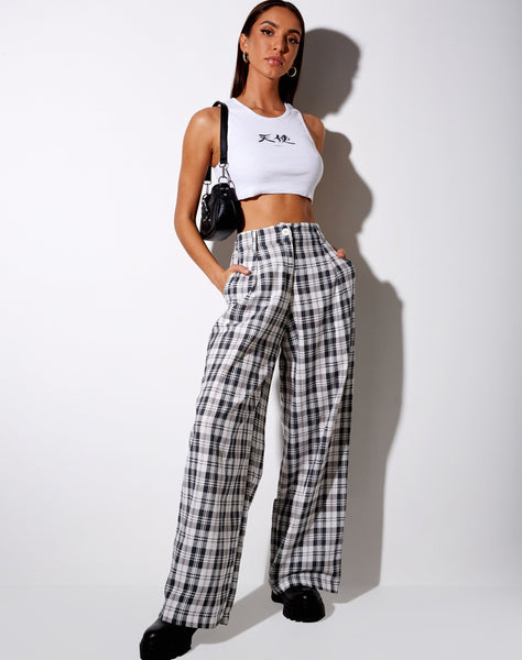 Image of Yeva Trouser in Checking Out Grey