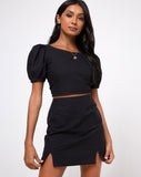 Zila Mini Skirt in Black