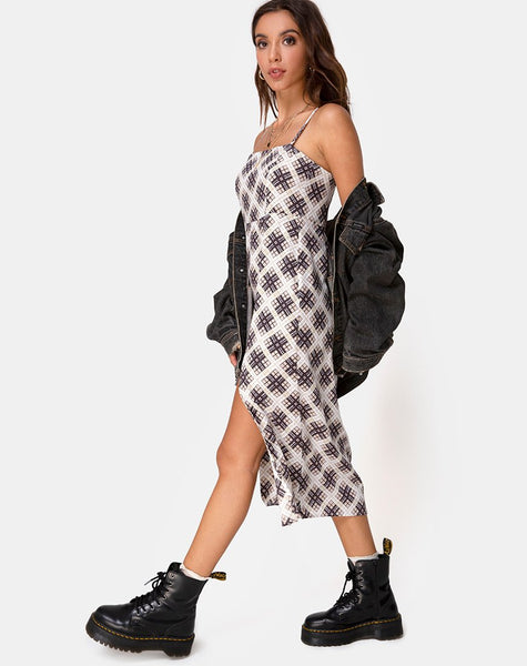 Yosha Midi Dress in Kate Check