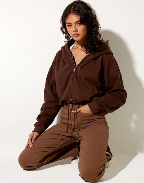 Image of Yukata Hoodie in Deep Mahogany