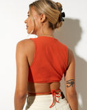 Image of Yunda Crop Top in Rib Tangerine